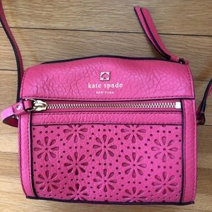 Kate Spade Pink Perforated Crossbody Bag Authentic